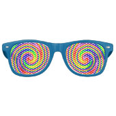 Rainbow Swirl farbenfroh fröhlicher Spaß Kunst Partybrille (Vorderseite)