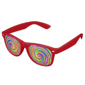 Rainbow Swirl Farbenfrohe Freude Partybrille (Schrägansicht)