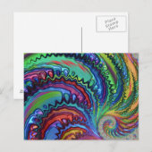 Rainbow Swirl Fraktal Postkarte (Vorne/Hinten)