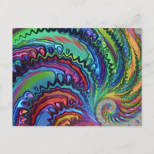 Rainbow Swirl Fraktal Postkarte