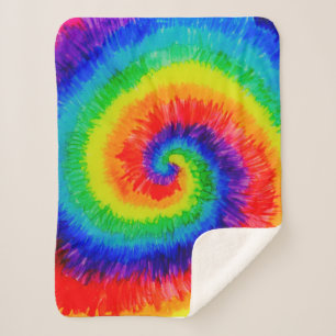Rainbow Swirl Gefärbte Krawatte Alkoholtingenmale Sherpadecke