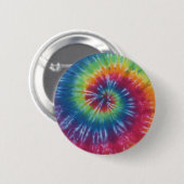 Rainbow Swirl Gefärbte Krawatte Flair Button (Vorne & Hinten)