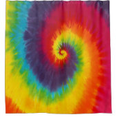 Rainbow Swirl Gefärbte Krawatte Groovy Cool Duschvorhang (Vorderseite)