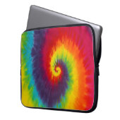Rainbow Swirl Gefärbte Krawatte Groovy Cool Laptopschutzhülle (Vorderseite Links)
