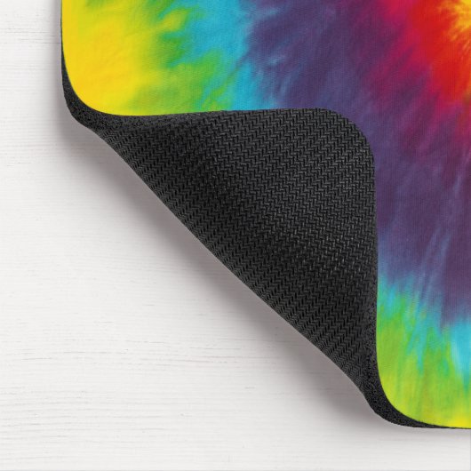 Rainbow Swirl Gefärbte Krawatte Groovy Cool Mousepad (Ecke)