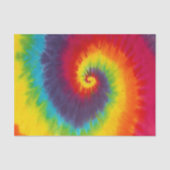 Rainbow Swirl Gefärbte Krawatte Groovy Cool Seidenpapier (Vorderseite)