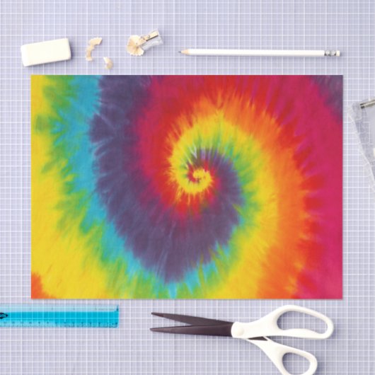 Rainbow Swirl Gefärbte Krawatte Groovy Cool Seidenpapier (Handwerk)