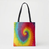 Rainbow Swirl Gefärbte Krawatte Groovy Cool Tasche (Vorderseite)