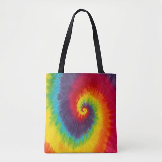 Rainbow Swirl Gefärbte Krawatte Groovy Cool Tasche (Vorderseite)