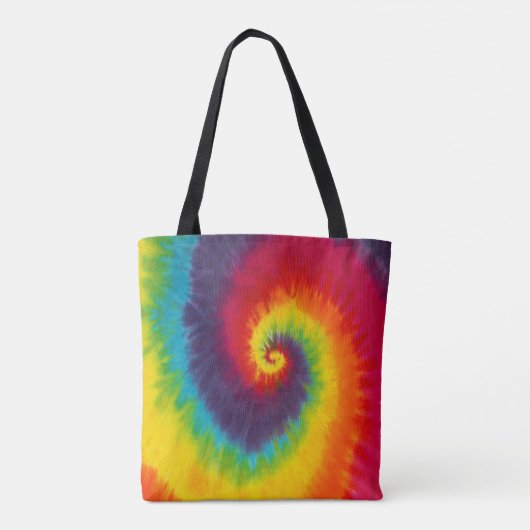 Rainbow Swirl Gefärbte Krawatte Groovy Cool Tasche (Rückseite)
