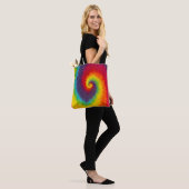 Rainbow Swirl Gefärbte Krawatte Groovy Cool Tasche (Am Model)