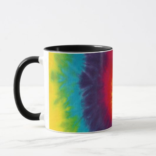 Rainbow Swirl Gefärbte Krawatte Groovy Cool Tasse (Links)