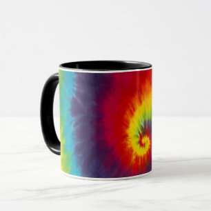 Rainbow Swirl Gefärbte Krawatte Groovy Cool Tasse