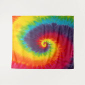 Rainbow Swirl Gefärbte Krawatte Groovy Cool Wandteppich (Vorderseite (Horizontal))