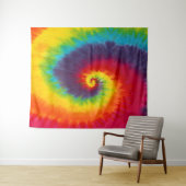 Rainbow Swirl Gefärbte Krawatte Groovy Cool Wandteppich (Beispiel (Horizontal))