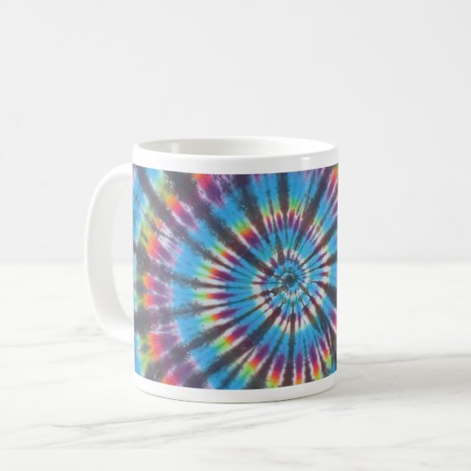 Rainbow Swirl Gefärbte Krawatte Tasse (Vorderseite Links)