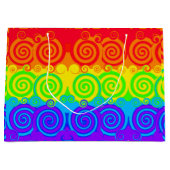 Rainbow Swirl-Geschenkbeutel Große Geschenktüte (Vorderseite)