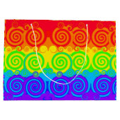 Rainbow Swirl-Geschenkbeutel Große Geschenktüte (Rückseite)