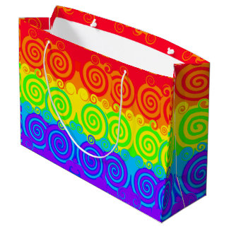 Rainbow Swirl-Geschenkbeutel Große Geschenktüte