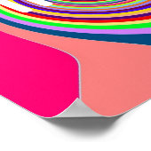 Rainbow Swirl Groovy Psychedelic Pop art Trippin' Poster (Ecke)