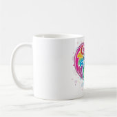 Rainbow Swirl Herz Kaffeetasse (Links)
