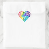 Rainbow Swirl Herzkleber Herz-Aufkleber (Tasche)