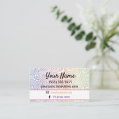 Rainbow Swirl Innov8tive Posh Business Card Visitenkarte (Stehend Vorderseite)