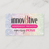 Rainbow Swirl Innov8tive Posh Business Card Visitenkarte (Rückseite)
