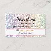 Rainbow Swirl Innov8tive Posh Business Card Visitenkarte (Vorderseite)