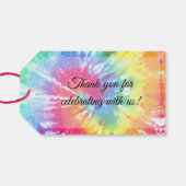 Rainbow Swirl Krawatte Dye Geschenkanhänger (Rückseite Horizontal)