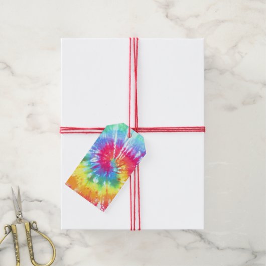 Rainbow Swirl Krawatte Dye Geschenkanhänger (Mit Garn)