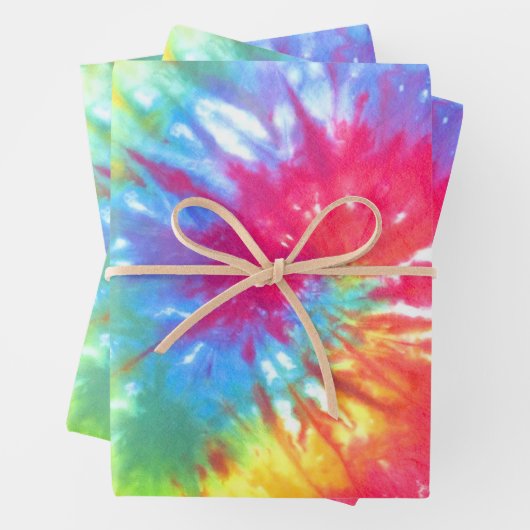 Rainbow Swirl Krawatte Dye Geschenkpapier Set (Beispiel)