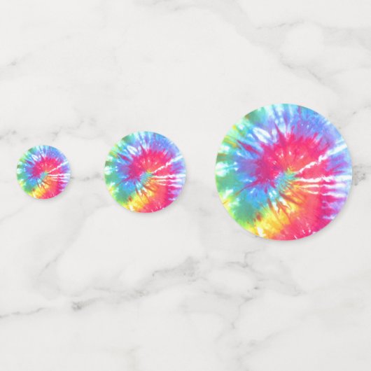 Rainbow Swirl Krawatte Dye Konfetti (Rückseiten)