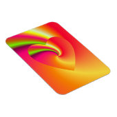 Rainbow Swirl Liebe Herz Magnet (Rechte Seite)
