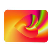 Rainbow Swirl Liebe Herz Magnet (Horizontal)