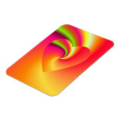 Rainbow Swirl Liebe Herz Magnet (Linke Seite)