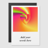 Rainbow Swirl Liebe Herz Magnetkarte (Vorne/Hinten)