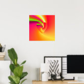 Rainbow Swirl Liebe Herz Poster (Heimbüro)