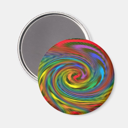 Rainbow Swirl Magnet (Vorderseite/Rückseite)
