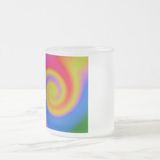 Rainbow Swirl Mattglastasse (Mittel)