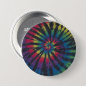 Rainbow Swirl mit Black Stripes Button (Vorne & Hinten)