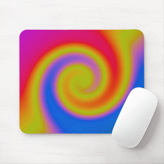 Rainbow Swirl Mousepad (Mit Mouse)