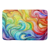 Rainbow Swirl Muster Badematte (Vorderseite)