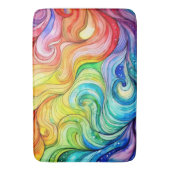Rainbow Swirl Muster Badematte (Vorderseite Vertikal)