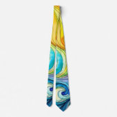 Rainbow Swirl Muster Krawatte (Rückseite)