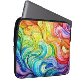 Rainbow Swirl Muster Laptopschutzhülle (Vorne Rechts)