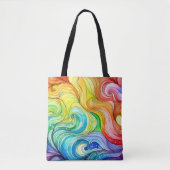 Rainbow Swirl Muster Tasche (Vorderseite)