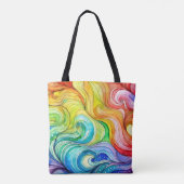 Rainbow Swirl Muster Tasche (Rückseite)