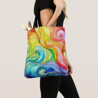 Rainbow Swirl Muster Tasche