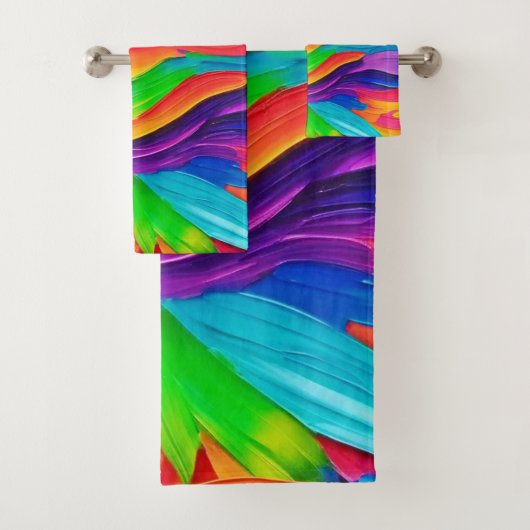 Rainbow Swirl Painting Badhandtuch Set (Insitu)